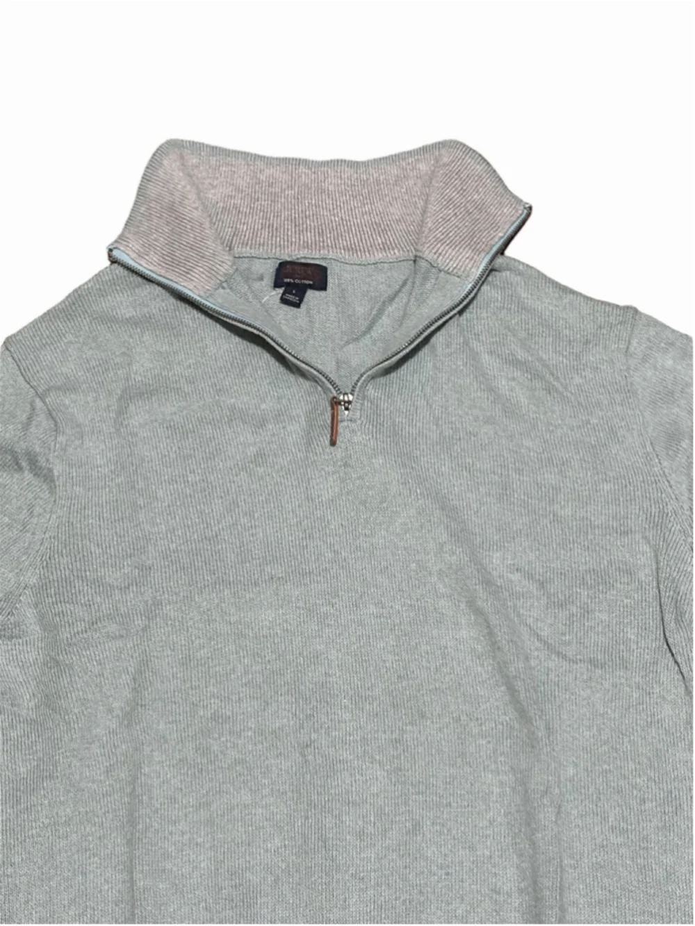 NWT J.Crew Cotton quarter-zip sweater in large